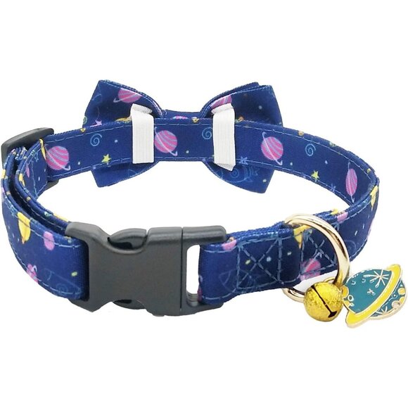 KUDES Dog Bow Tie, Adjustable Dog Collars with Bow Tie and Bells Charm Safety )) - Picture 6 of 7